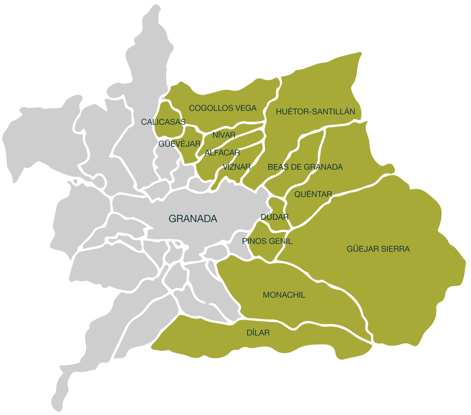 Mapa del territorio de Alfanevada.